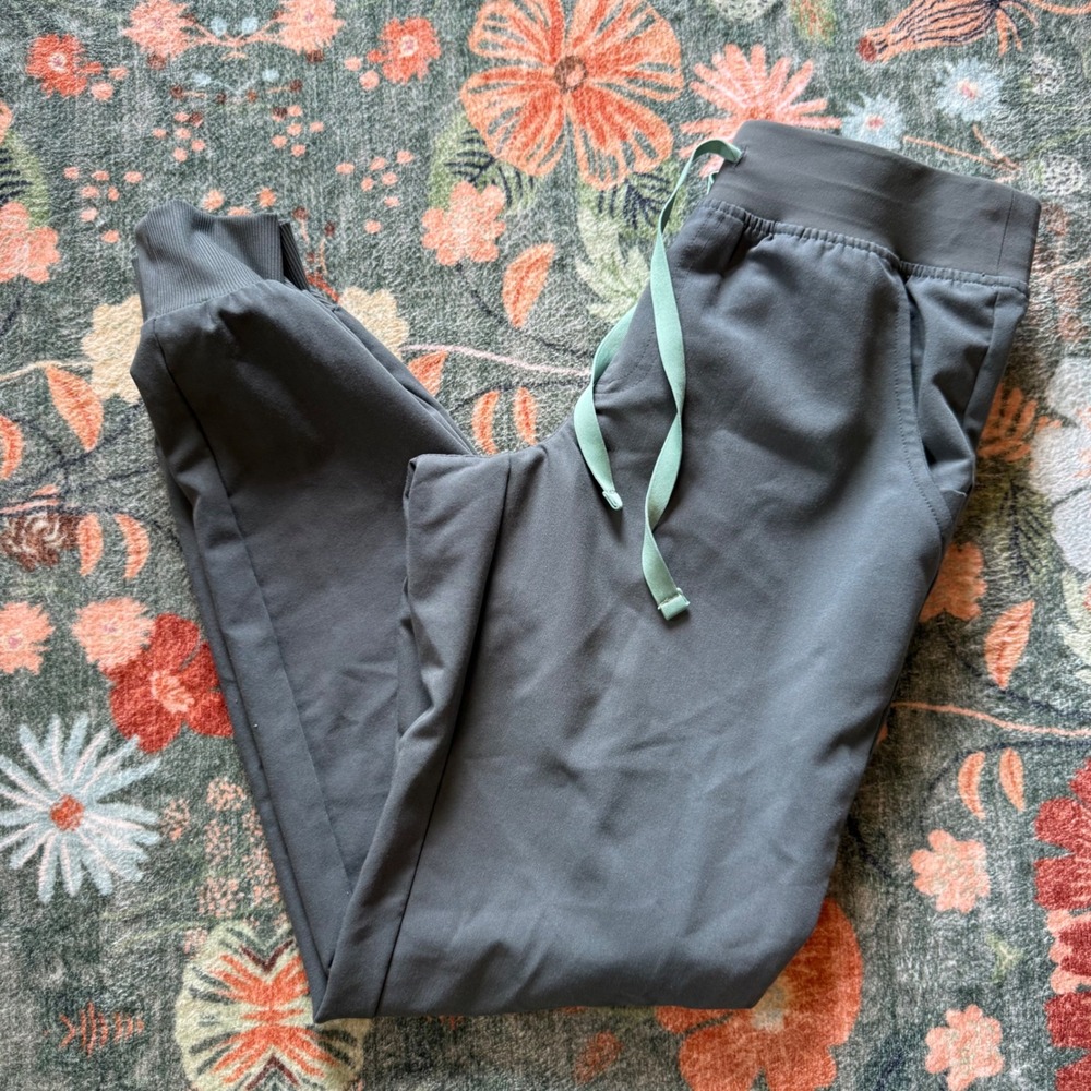 FIGS Zamora Jogger Scrub Pants XXS Charcoal Grey Technical Collection 1000208